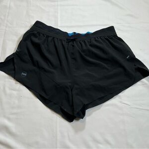 Janji 3" AFO Middle Lined Shorts Womens Sz M Black Running Lined Gym Workout